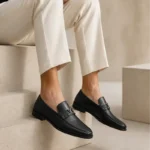 Men's Black Leather Buckle Loafers – Premium Slip-On Shoes | Shoe Emporium