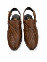 Men's Brown Leather Peshawari Kheri with Buckle Strap | Shoe Emporium - Image 2