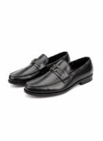 Men's Black Leather Buckle Loafers – Premium Slip-On Shoes | Shoe Emporium - Image 3