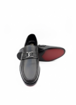 Men's Black Leather Buckle Loafers – Premium Slip-On Shoes | Shoe Emporium - Image 2